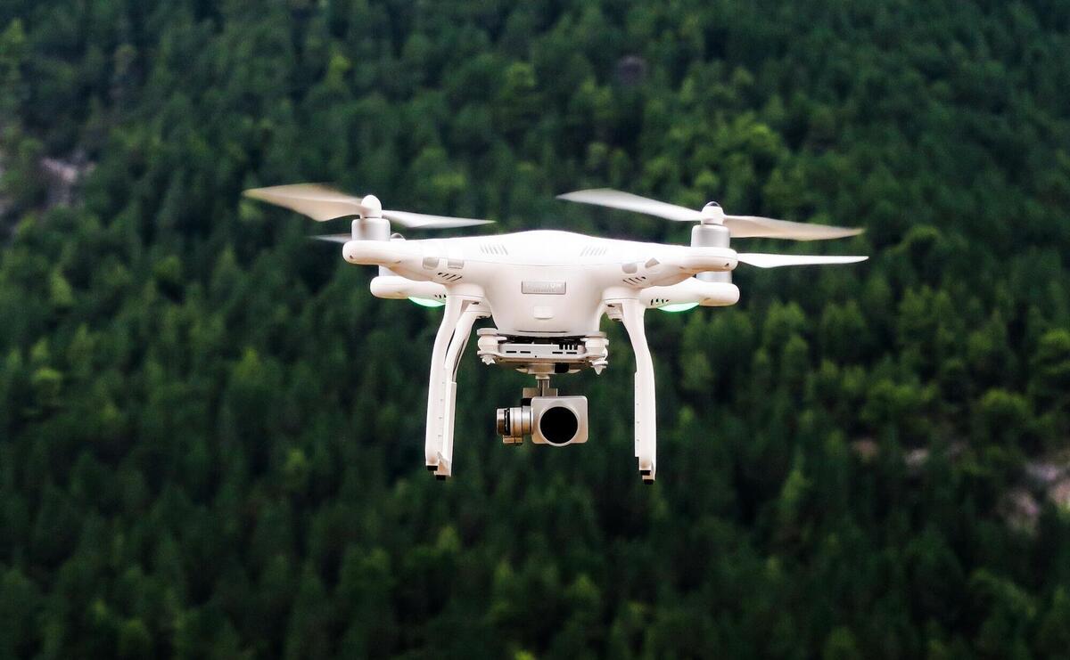 drone flying in sky