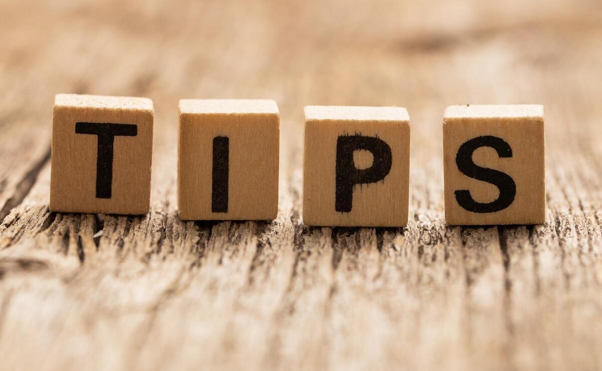 Toy bricks on the table with word TIPS