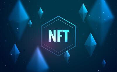 Digital NFT non fungible token background