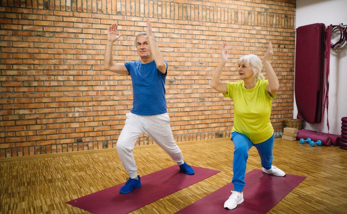 Grandparents in gym