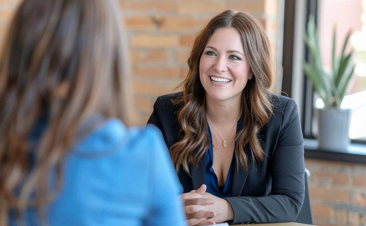 Woman, interview, business