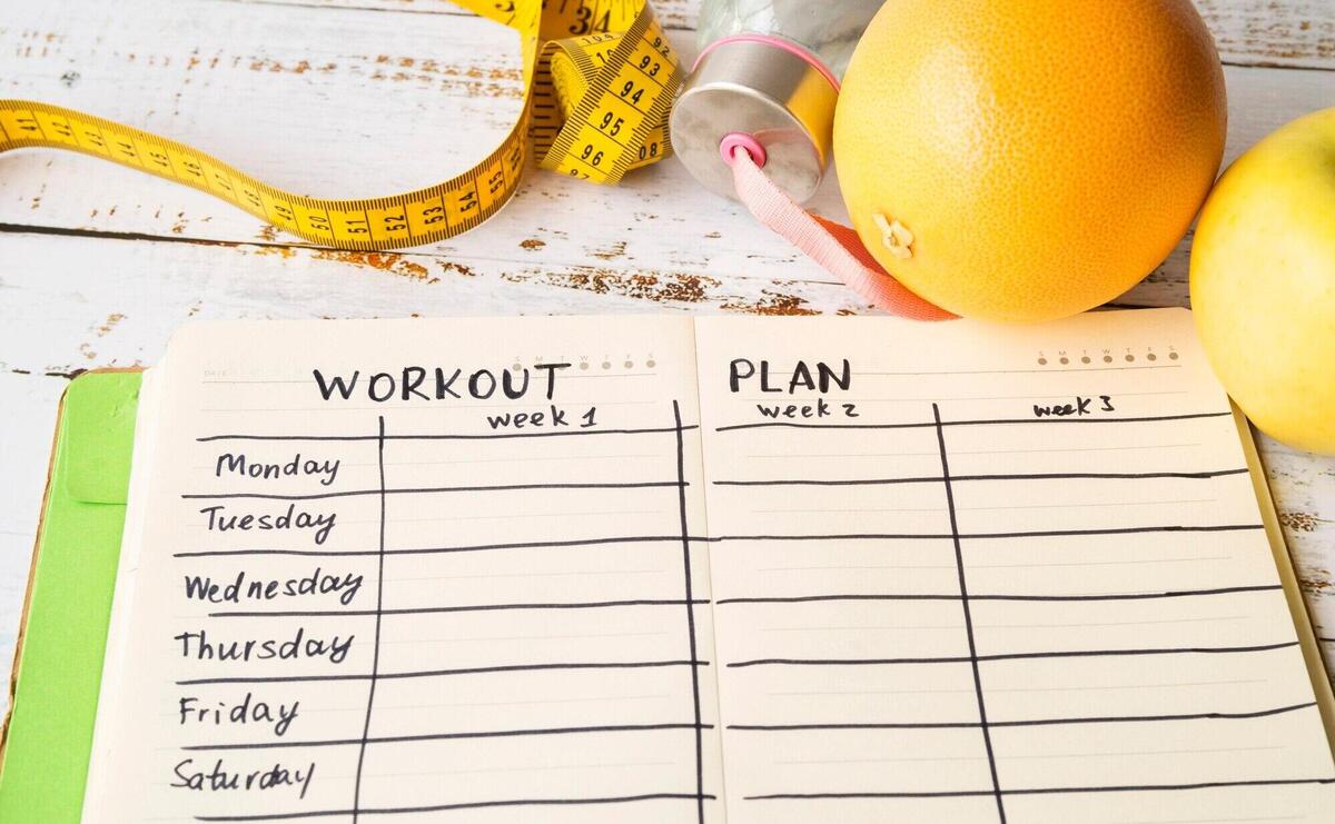 Workout plan template with modern style