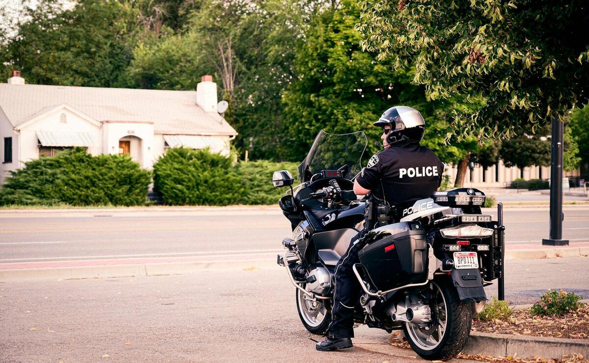 Man Riding on Motorcycle